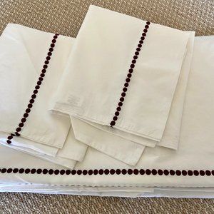 POTTERY BARN Pearl Organic Percale KING Duvet Cover and matching pillow cases